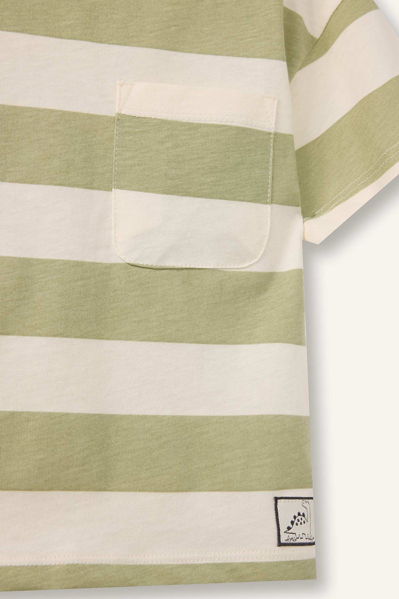 DeFacto Beige BabyBoy Baby Boy Regular Fit Patterned T-Shirt Casual - Image 2